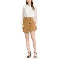 thumbnail image 2 of MODA NOVA Juniors High Low Hem Elastic Waist Zip Side Office Pencil Mini Skirt, 2 of 6