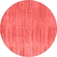 thumbnail image 1 of Ahgly Company Machine Washable Indoor Round Abstract Red Modern Area Rugs, 5' Round, 1 of 4