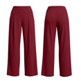 thumbnail image 4 of Wide Leg Yoga Pants for Women High Waisted Loose Fit Casual Summer Workout Lounge Trousers with Pockets, S, 4 of 5