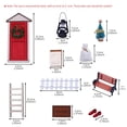 thumbnail image 3 of Doll House Mini Red Christmas Decoration Set Miniature Scene Model 10 Models, 3 of 9
