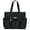 Black, variant on WANDF Tote Bag for Women with Zipper,Large Work Totes Laptop Bag with Multi-Pockets for College,Teacher,Nuser,Doctor,Durable Tote Bag for Travel,Beach,Gym(Brown Leopard Print)