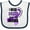 White and Navy, variant on Inktastic I Wear Purple for My Mama Lupus Awareness Boys or Girls Baby Bib