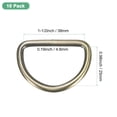 thumbnail image 3 of Uxcell 10-Pack Hebillas en D, Anillo en D de Hierro No Soldado de 1-1/2 Pulgadas para Bolsos/Delantales/Cinturones/Collares para Mascotas, Hardware de Anillo en D Semicircular [Marrón], 3 of 6