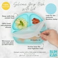 thumbnail image 4 of Bumkins Baby and Toddler Silicone Grip Dish with Lid, 3-Section Kids Plate (Lavender), 4 of 6
