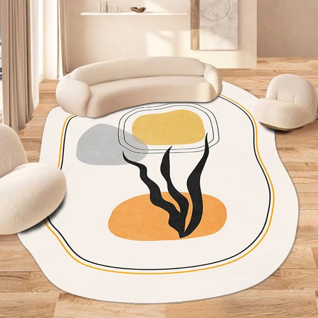 Luxury round large area carpet Decoration home bedroom carpet rugs for living room Irregular shape floor mats Lounge Rug My Lux Decor Round
