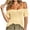 Yellow, variant on Womens Summer Tops Spaghetti Strap Camisole off the Shoulder Tees See Through Short Sleeve Mesh Shirt
