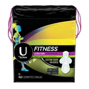 U by Kotex Fitness Ultra Thin Pads with Wings, Heavy Absorbency, Unscented, 13 Ct