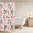 thumbnail image 3 of Erosebridal Lion Shower Curtain 72Wx84L for Girls, Pink Safari Waterproof Bathroom Shower Curtain, 3 of 5