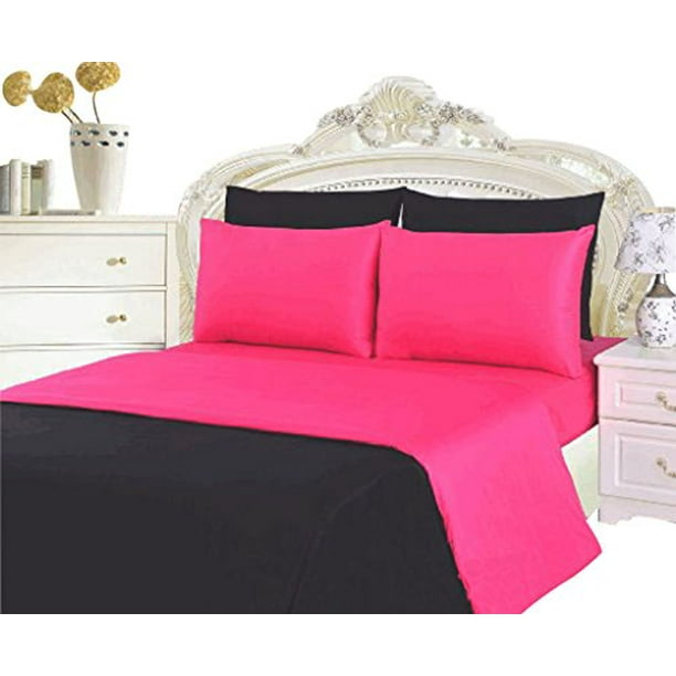 Pink Duvet Cover 3 Piece Bedding Set with Pillowcase Single Pink