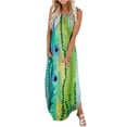 thumbnail image 2 of MIANHT Summer Sundress for Women, Womens Dresses Sleeveless Tank Dress for Women Crewneck Sundresses Beach Dress Knee Length Womens Summer Tops, 2 of 5