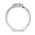 thumbnail image 2 of 14K White Gold Ring Band Diamond Round, Size 8, 2 of 3