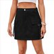 thumbnail image 3 of Vestido Vaquero con Minifalda Cargo para Mujer con Bolsillo Negro M, 3 of 9