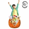 thumbnail image 3 of Chinese New Year Storage Toy Bag Chair, Repetitive Horoscope Astrological Dragon Rabbit Like, Stuffed Animal Organizer Washable Bag, Small Size, Vermilion Pale Orange, by Ambesonne, 3 of 3