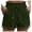Green, variant on Riforla Ladies' Solid Color Thin Hollow Out Design Pocket Tight Waist Shorts for Women Brown L