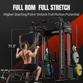 thumbnail image 4 of Mikolo M11 Elite Smith Machine Home Gym, 2200LBS Power Rack Cage with Dual 130LBS Weight Stacks, Functional Trainer with Weight Bench , Aluminum Pulleys and Other Attachments for Home Gym, 4 of 14