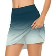 thumbnail image 2 of Simua Women's Skorts Summer 2 in 1 Skorts Elastic High Waist Gradient Athletic Tennis Skirt Mini Short Skirts, 2 of 7