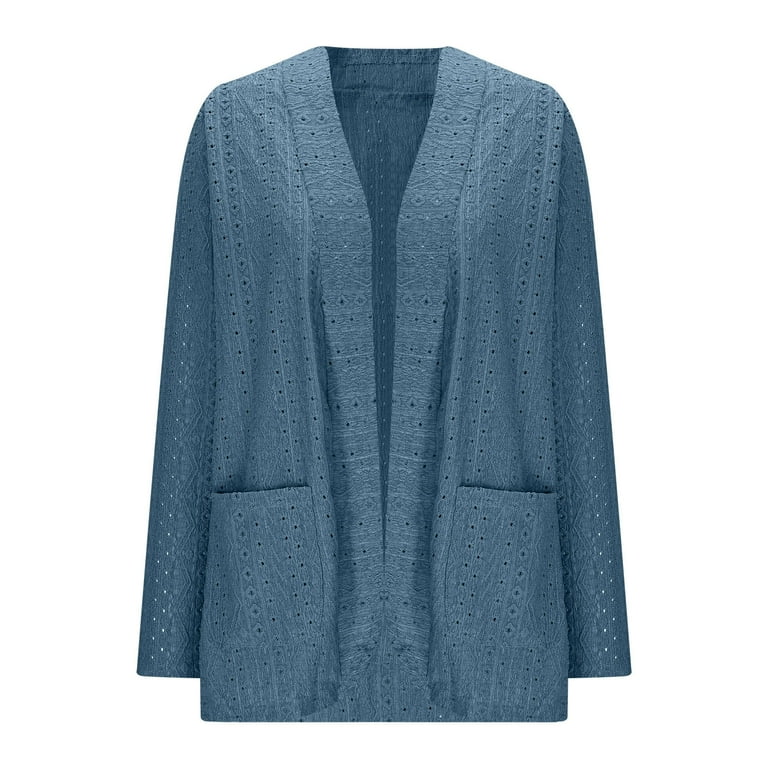 SnZhen Women's Casual Cardigan Tops Fashion Solid Color Long