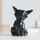 thumbnail image 5 of Juego de 2 figuras geométricas de cerámica con esculturas de animales para decoración de estanterías. Blanco L Negro L, 5 of 7