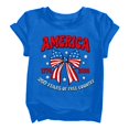 thumbnail image 2 of EnJoCho Boys Girls 4th Of July Shirt Cotton Kids Red White And Blue USA American Flag Shirt Comfortable Patriotic Tops Kids Girls Graphic Tee Summer Casual 2 12 Years, 2 of 8