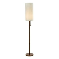 Adesso Hamptons Floor Lamp with a Wooden Base and Walnut Color Finish
