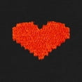 thumbnail image 2 of Dalix Pixel Heart Embroidered Fleece Crewneck Long Sleeve Sweatshirt Mens in Black 2XL XX-Large, 2 of 5
