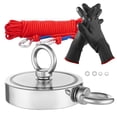 thumbnail image 1 of VEVOR 2000 LBS Strong Fishing Magnet Kit Double Sided Pull Force and Rope Carabiner, 1 of 9