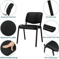 thumbnail image 6 of VINGLI Waiting Room Chairs, 10-Pack PU Church Chairs Conference Room Stackable Chairs Set, Office Guest Chairs & Reception Chairs Stacking Chairs for Meeting Room, Office Lobby, Simple&Space-Saving, 6 of 9