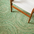 thumbnail image 4 of SAFAVIEH Cape Cod Bora Geometric Area Rug, Green/Natural, 6' x 6' Square, 4 of 8