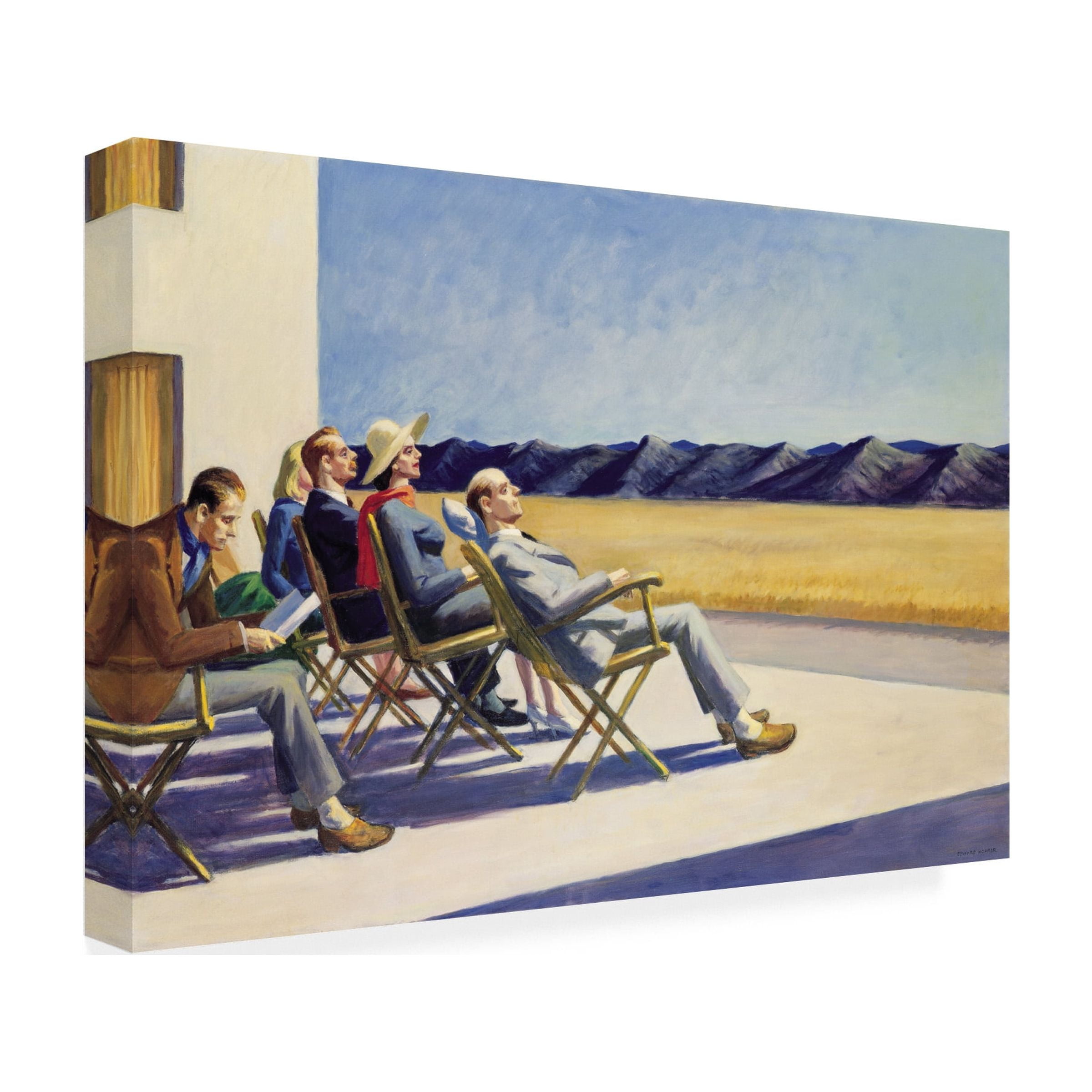 Trademark Fine Art Edward Hopper People in Sun Canvas Wall Art - 16x24