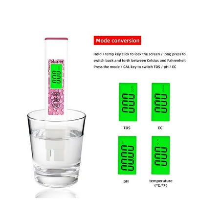 

High Precision Lab 4 in 1 PH TDS EC and Thermometer Water Quality Tester
