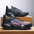 thumbnail image 7 of Bolognifi Men's Shoes Training Outdoor Basketball Running Sports Sneakers Fans - BLACK_6, 7 of 7