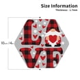 thumbnail image 3 of Pofeuu Buffalo Plaid Love And Gnome Print Leather Coasters Set of 6, Round Cups Mugs Mat Pad for Home Kitchen Heat Resistant Drink Coasters,Hexagon, 3 of 7