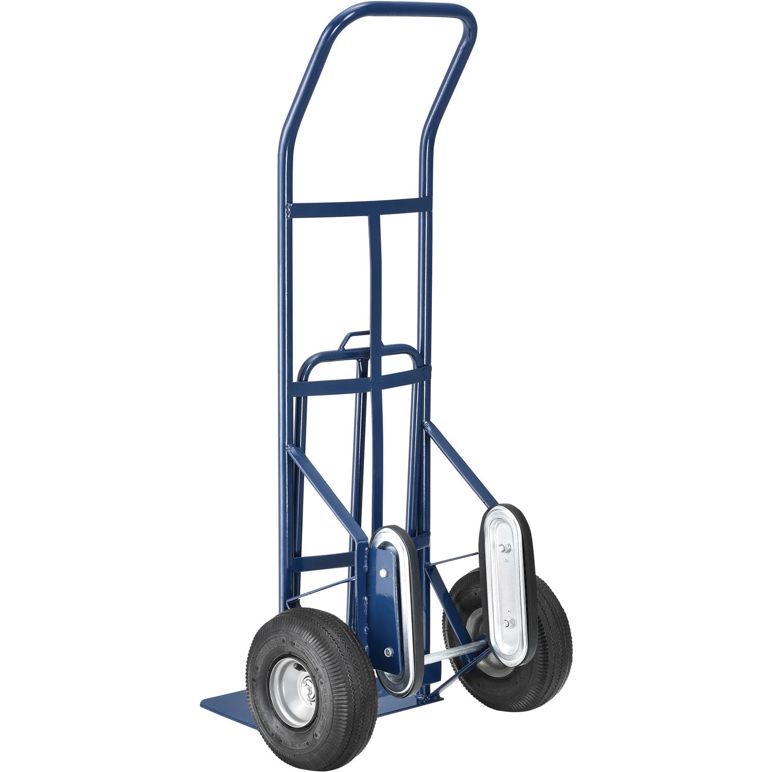 Global Industrial 241439 Strength Steel Hand Truck with Curved Handle & Stair Climbers, 600 lbs