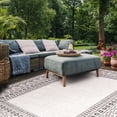 thumbnail image 4 of SAFAVIEH Courtyard Emmett Bordered Indoor/Outdoor Area Rug, Black/Beige, 8' x 11', 4 of 11