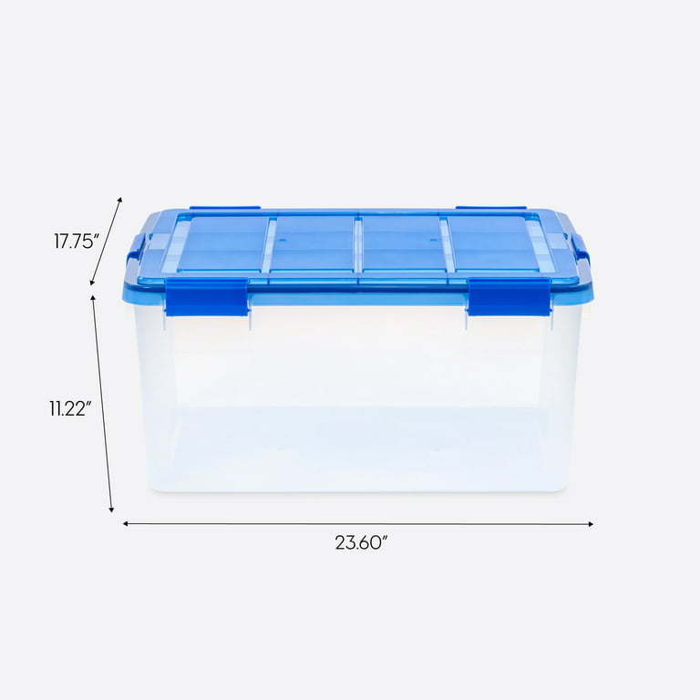 Rubbermaid 6-Pack Medium 3-Gallons Blue Weatherproof Heavy Duty Tote with  Latching Lid in the Plastic Storage Containers department at