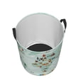 thumbnail image 5 of Uemuo World Travel Map Pattern Circular Laundry Hamper Basket with handles,Collapsible laundry basket,Large capacity laundry hamper,Laundry Organizer-, 5 of 8