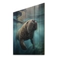 thumbnail image 2 of Designart "Oceanic Wanderings of the Walrus I" Animals Print on Natural Pine Wood, 2 of 5