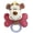 Brown, variant on Pet Life ® 'Paci-Plush' Plush Squeaking and Rubber Teething Newborn Puppy Dog Toy