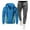 02 Blue, variant on Weiqiqre Sweatsuits for Men 2 Piece Hoodie Men's Jogging Tracksuit Set Casual Athletic Long Sleeve Outfit Pullover Suit Set