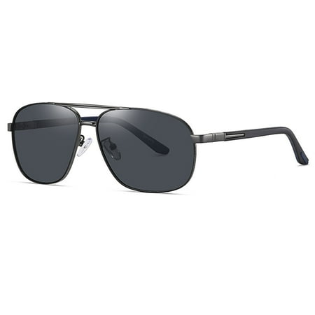 

Old-School Polarized Lens Sunglasses Thin Metal Frame Protective Eyeglasses