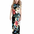 thumbnail image 1 of WEAIXIMIUNG Robes pour Filles 4T à 5T Robe Longue Décontractée à Manches Courtes Imprimé Floral avec Poches 2-3 Ans, 1 of 4