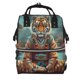 thumbnail image 1 of Disketp Pond Meditating Tiger Mochila de Pañales de Gran Capacidad con Múltiples Bolsillos, Mochila de Viaje Multifuncional para Bebé, Unisex, Moderna y Resistente, 1 of 6