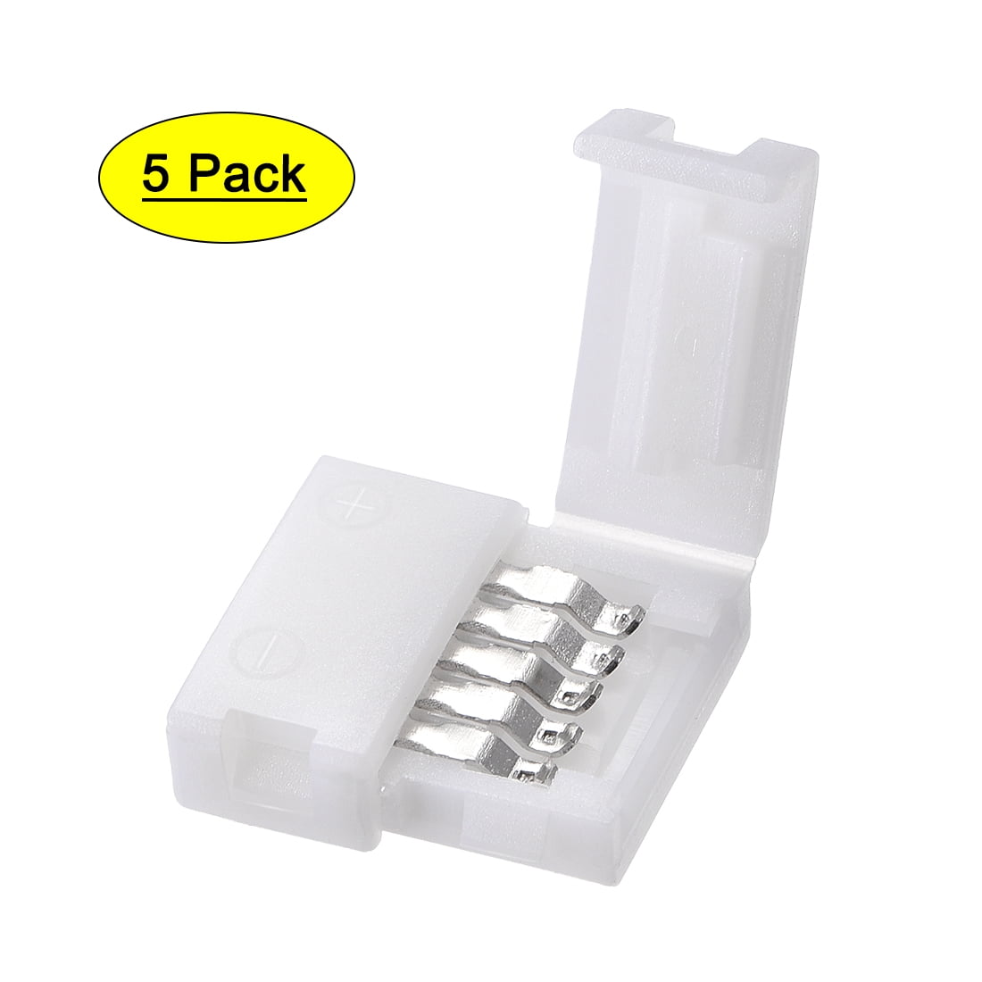 10mm 5P LED Strip Connector Solderless for 5050 3528 RGB Multicolor Strip Lights 5Pcs