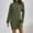 Army Green, variant on Zedker Long Sleeve Dress for Women Ribbed Knitted Mock Turtleneck Slim Fit Fall Dresses Bodycon Hip Hugging Dresses Fashion Clothes Plus Size Green L