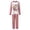 Women, variant on Yuaguia Matching Family Christmas Pajamas Set, Crew Neck Long Sleeve Cute Deer Print Top and Red White Striped Pants, Festive Holiday Sleepwear Loungewear PJs, Baby 9 Months