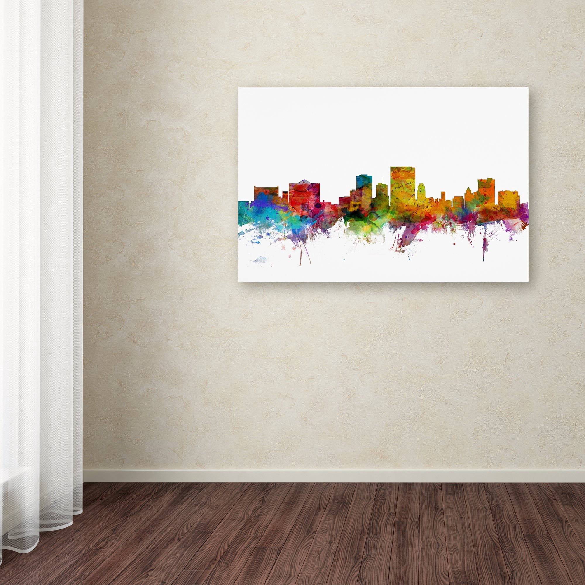 Trademark Fine Art "El Paso Texas Skyline" Canvas Art by Michael Tompsett