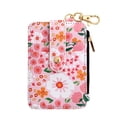 thumbnail image 1 of Hearth & Gear Vertical Zipper Card Holder Keychain Slim Bifold Wallet With Secure Pocket And Metal Hook For Easy Carry, 1 of 4