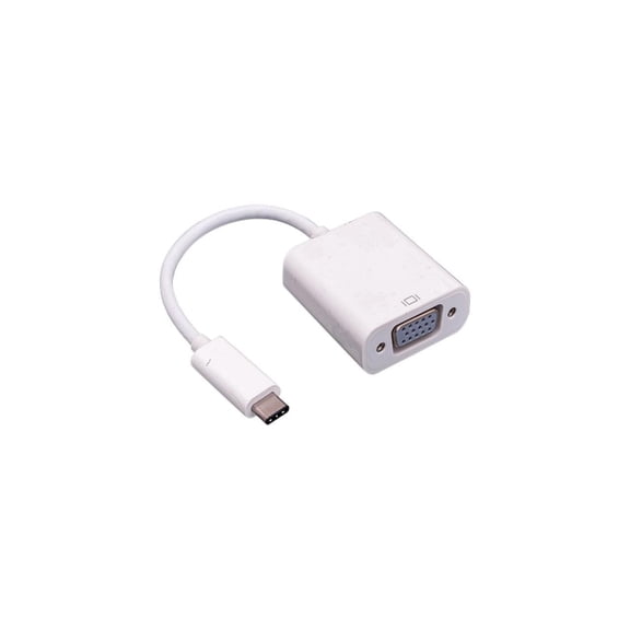 Nippon Labs USB 3.1 Type-C to VGA Adapter, Supports 1920 x 1200 @60Hz - White (30UC-CVGA)
