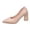 Beige, variant on Heels for Women Closed Pointed Toe Chunky Pumps Shoes Women Block High Heels Slip On Dress Office Wedding Shoes Casual Solid Color Shoes