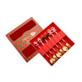 thumbnail image 4 of Lipstore Christmas Characters Spoons and Forks Flatware Decoration Portable Easy Cleaning Mixed Red Box, 4 of 8